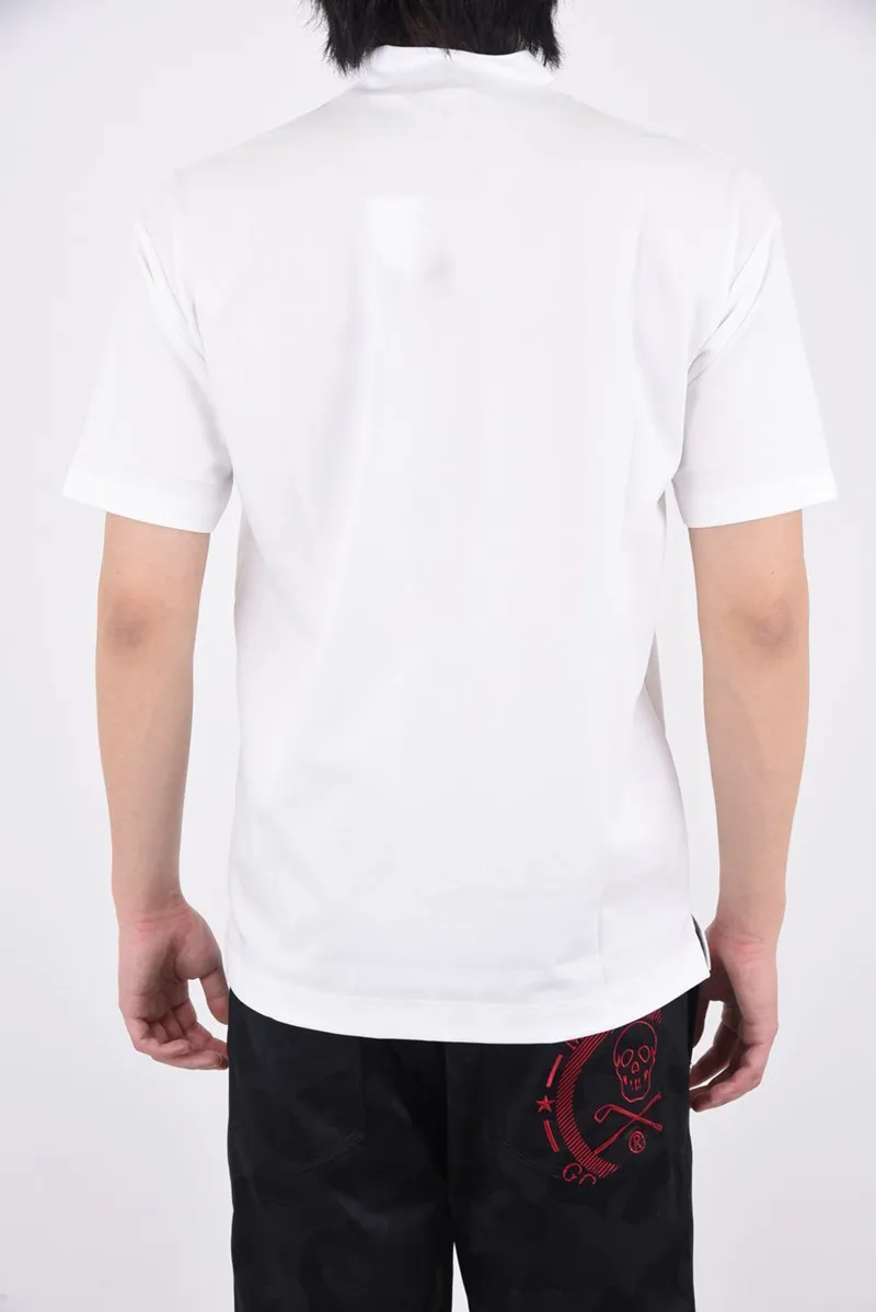 HAZZYS Men's Golf Top Summer Small High Neck Short Sleeve Teen T-shirt Solid Color Casual Running Sports T-shirt Base Shirt