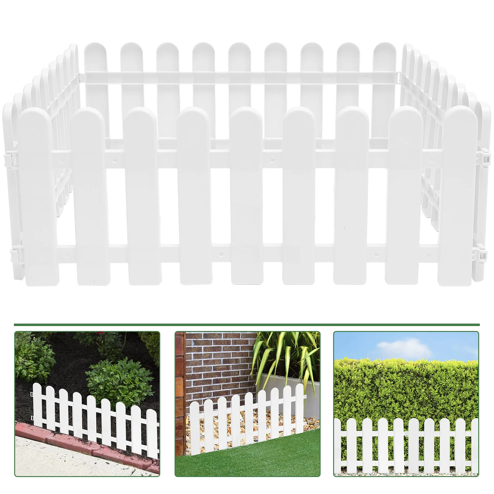 

4 Pcs The Fence Outdoor Fencing Adornment Portable Panels Garden Border Plastic Durable Decorative Gardening Pet Fences