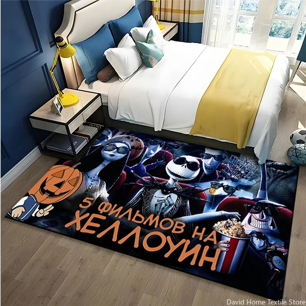Декоративный коврик с рисунком черепа Джека на Хэллоуин для детей напольный мат