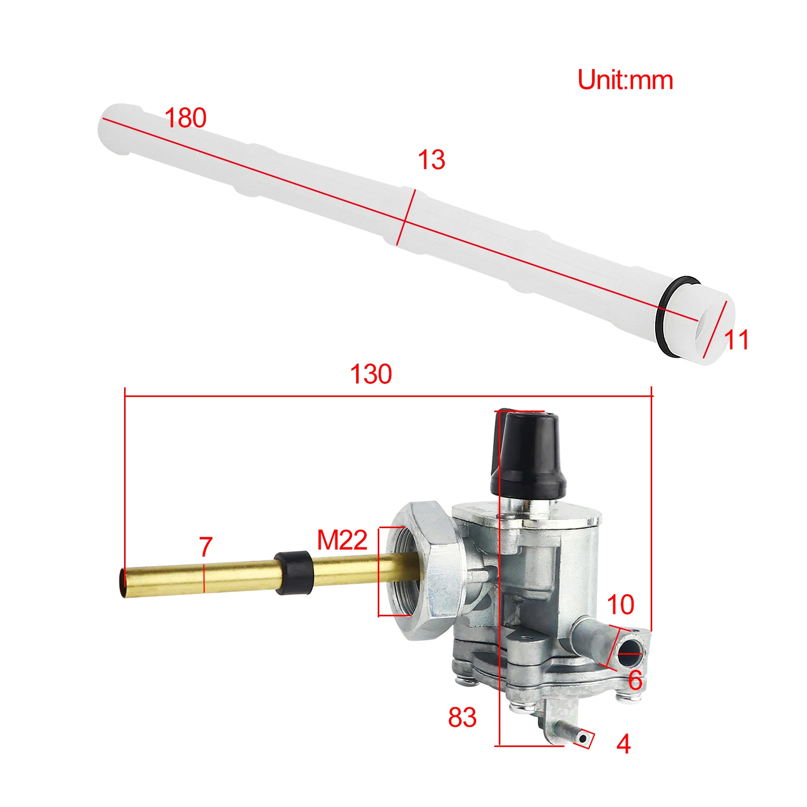 Фото Топливный клапан Shadow Aero 750 VT750C Valkyrie 1500 GL1500C CBR 600F CBR600F2 600F3 900RR 1991-2007 для Honda 16950-MEG-B02 №2