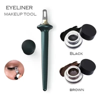1 set new eyeliner guide tools silicone eyes liner pencil brush waterproof reusable for shaky hands beginer makeup instruments