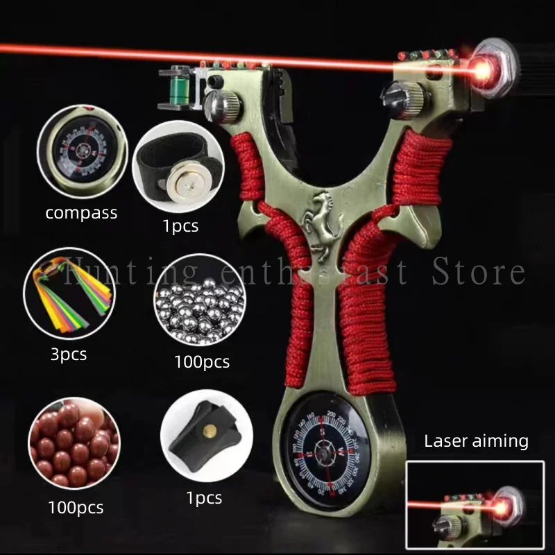 

Professional Hunting Alloy Slingshot Upgrade High Quality High Precision Portable Slingshot Outdoor Shooting Game