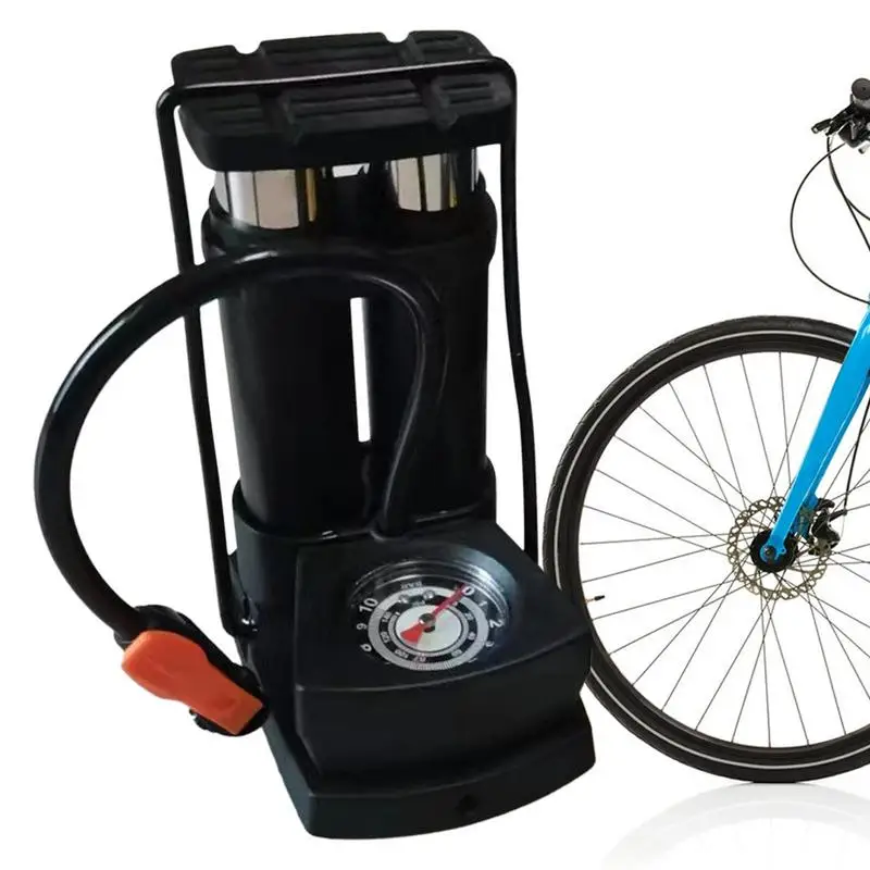 

Велосипедный насос, прецизионный манометр, велосипедный ножной насос с двойным цилиндром, помпа для горного велосипеда с надувными шарикам...