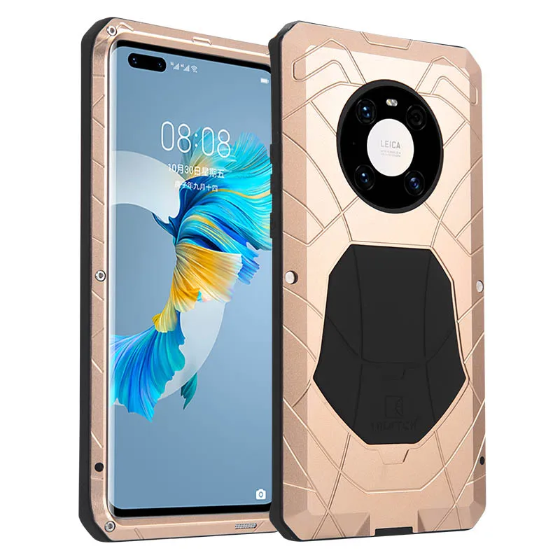 Original Imatch Luxury Aluminum Metal Silicone Shockproof Case Cover For Huawei Mate 40 Pro + Plus Dirt Shock Proof Cover
