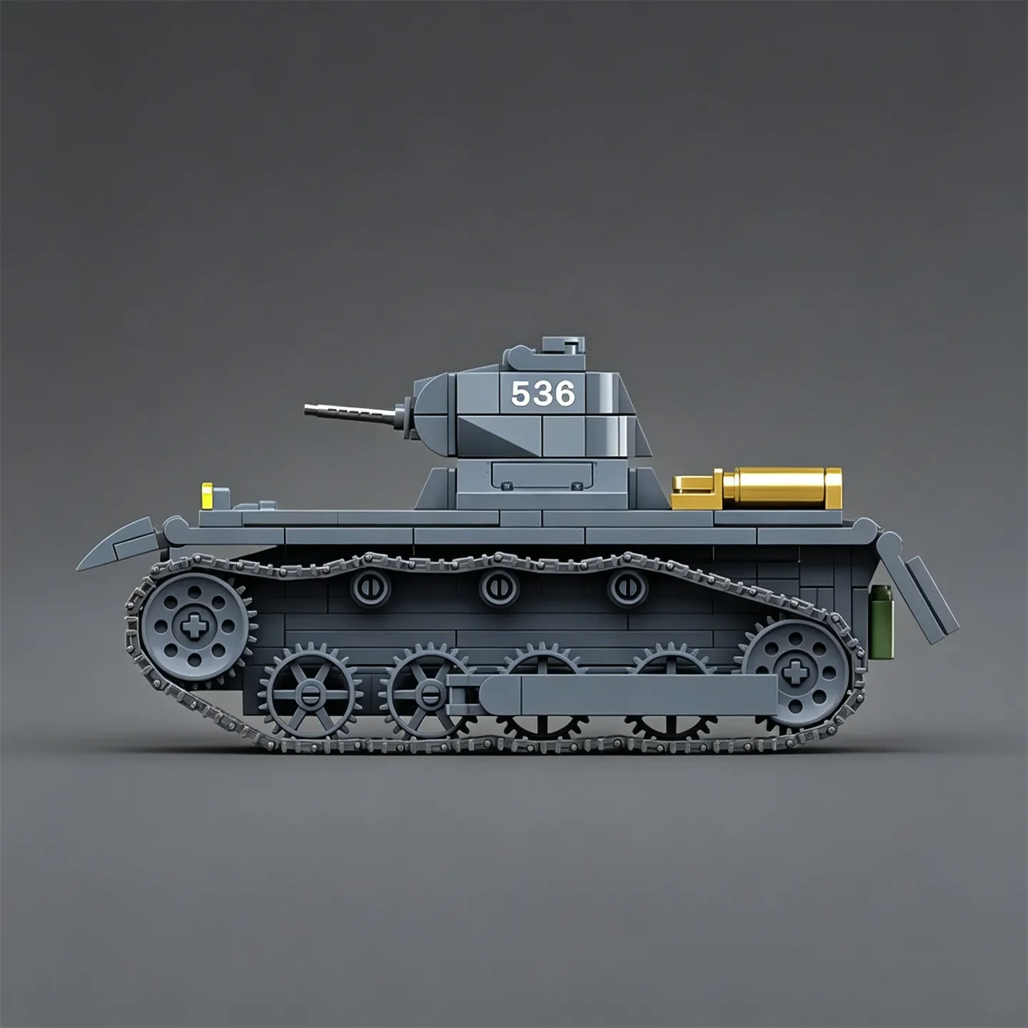 Фото Модель танка Panzer I Ausf. из строительных блоков. Игрушечная гусеничная машина Las Krupp/Pz.kpfw.I (MG) (Sd.Kfz.) 101) Аусф. А №1