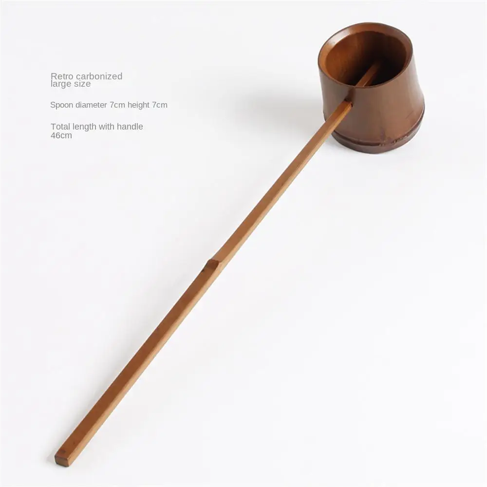 

Water Bamboo Ladle Scoop Wine Beater Bamboo Water Spoon Long-handled Carbonized Spoons Japanese-style Bamboo Tea Spoon Spoon