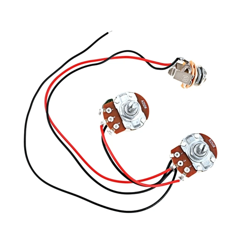 

250K 1V1T Bass Wiring Harness Portable Wiring Harness Prewired Bass Parts