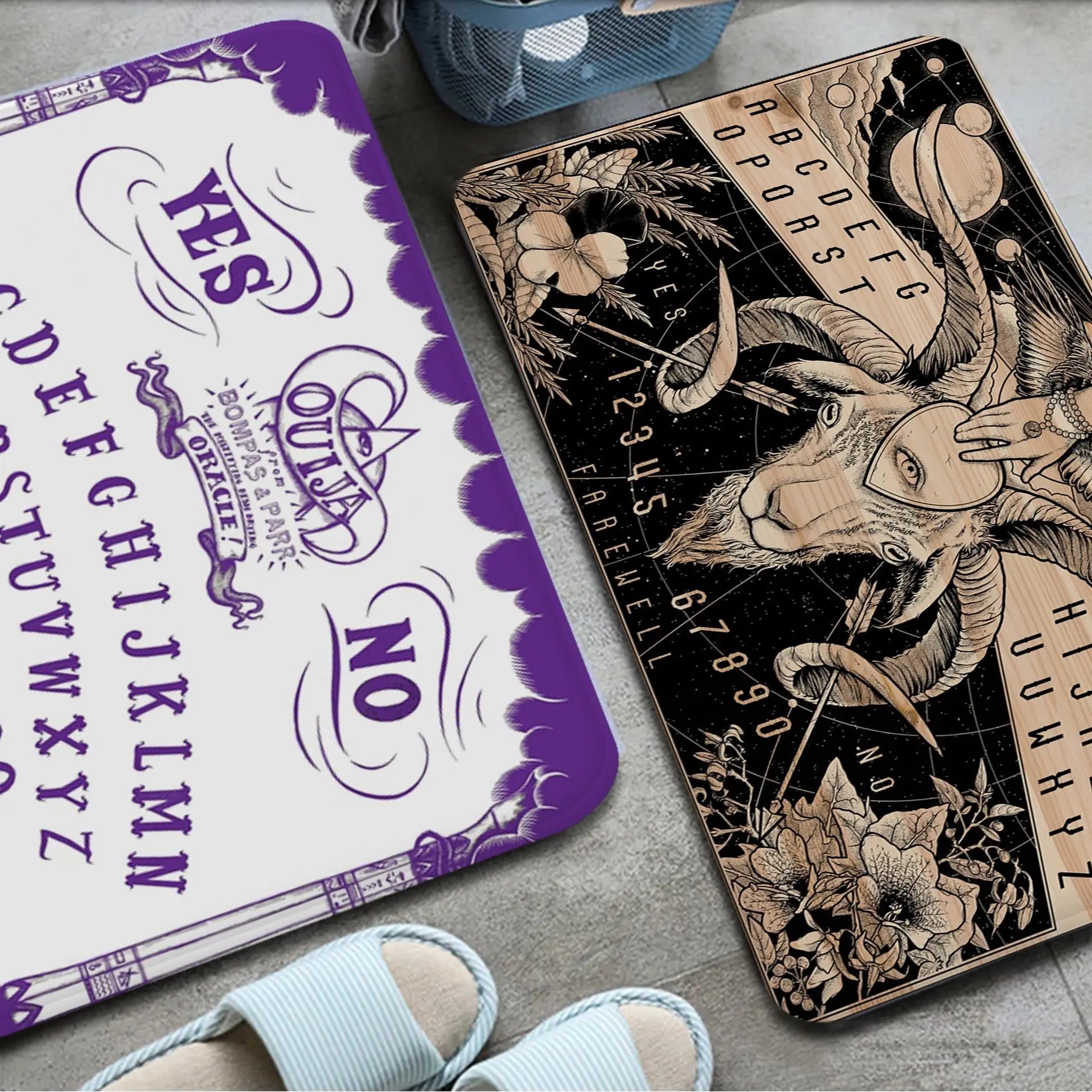 

Spirit Board Door Mat INS Style Soft Bedroom Floor House Laundry Room Mat Anti-skid Hotel Decor Mat