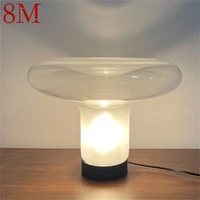8m nordic table lamp modern simple mushroom desk light led glass home decorative for bedside living room