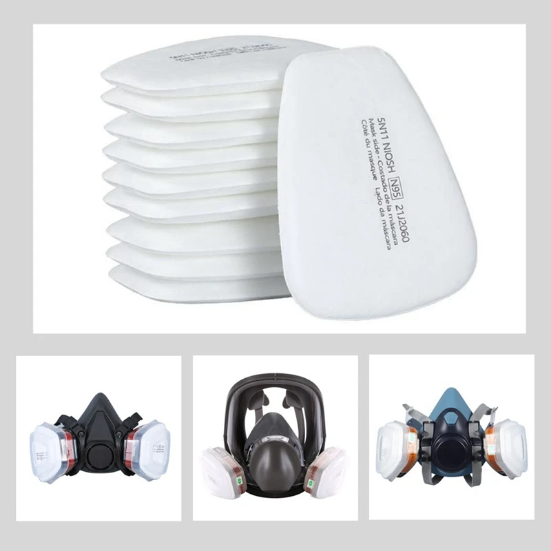100 шт. 5N11 Респираторный фильтр - Фильтр твердых частиц Хлопок для респираторной