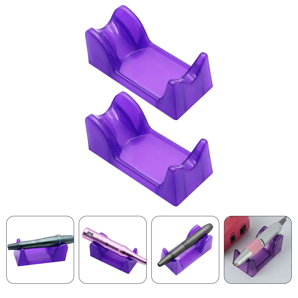 

2Pcs Nail Polisher Handle Stands Nail Drill Bits Storage Holders Nail Grinding Device Holders for Nail Salon