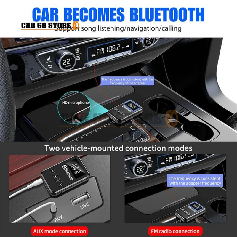 1 компл. USB Bluetooth 5 0 аудио приемник музыка стерео 3D беспроводной адаптер 3 Aux разъем