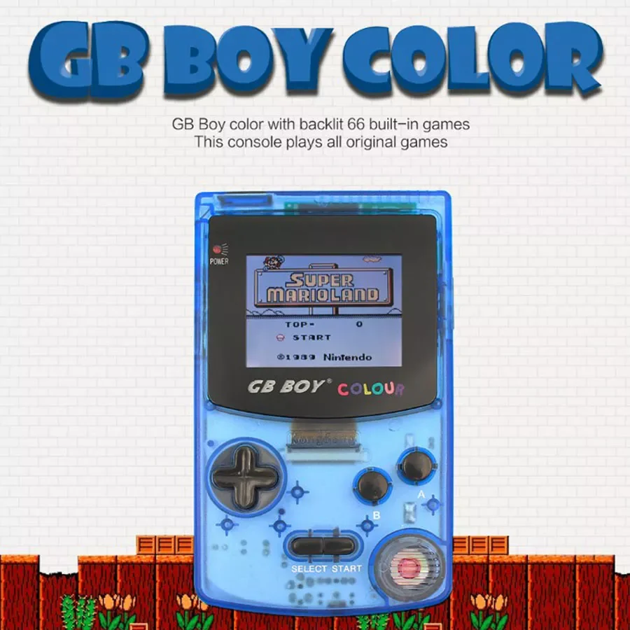 

2022 New GB Boy Colour Color Handheld Game Player 2.7" Portable Classic Game Console Consoles With Backlit 66 Built-in Game