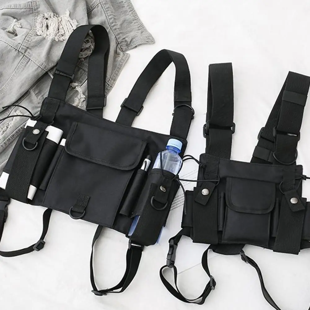 

Outdoor Waist Quality Hanging Pouch Made High Unisex Bag Vest And Chest Nylon, Dura Double Of Adjustable Shoulder Wear-resistant