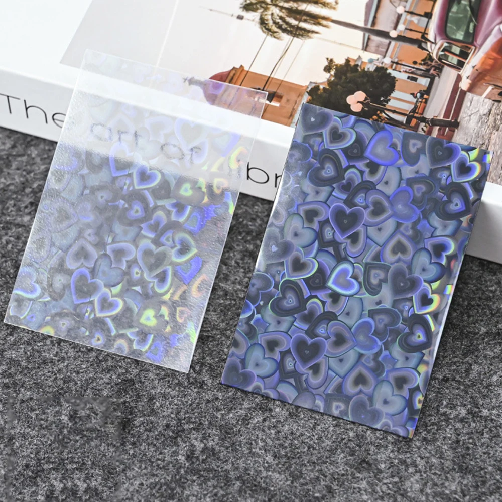 Прозрачные милые Чехлы для карт с изображением идола блестящие сердца держатель