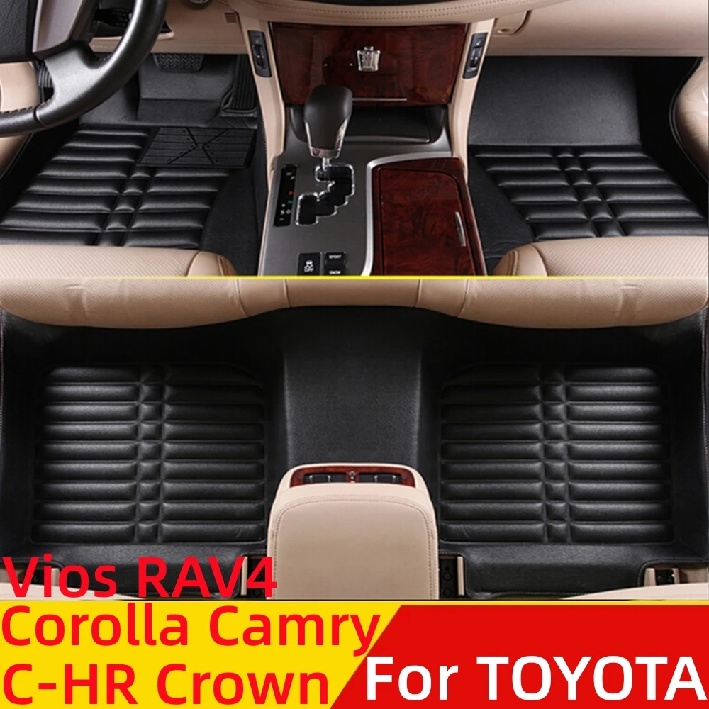 

WZJ 3D All Weather Car Floor Mats For Toyota Corolla Camry C-HR CHR Crown Vios RAV-4 RAV4 Front & Rear Floor Liner Mat Cover