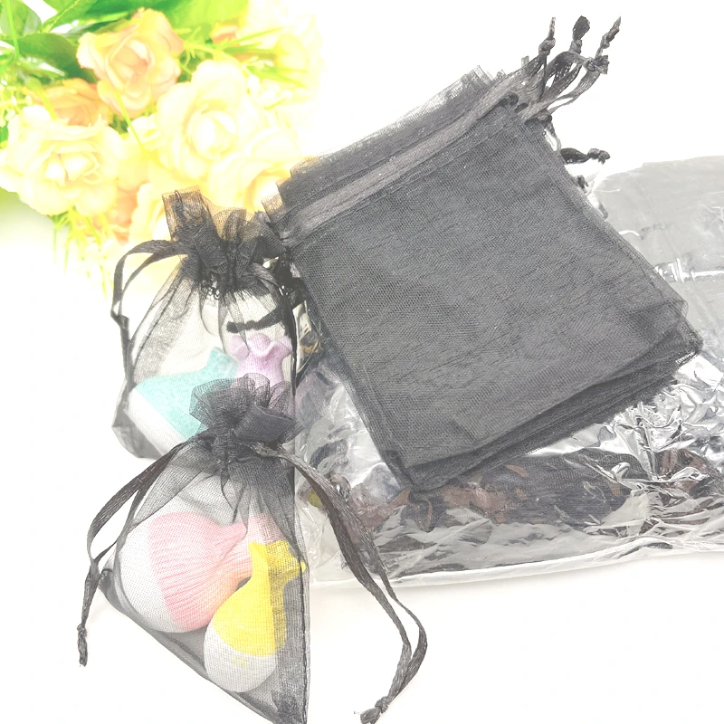 100 шт./партия подарочные пакеты из органзы на шнурке