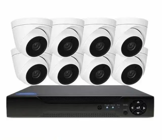 8CH 5MP H.265+ 5 in 1 DVR Security Camera System 8pcs 1080p HD Outdoor Security Camera