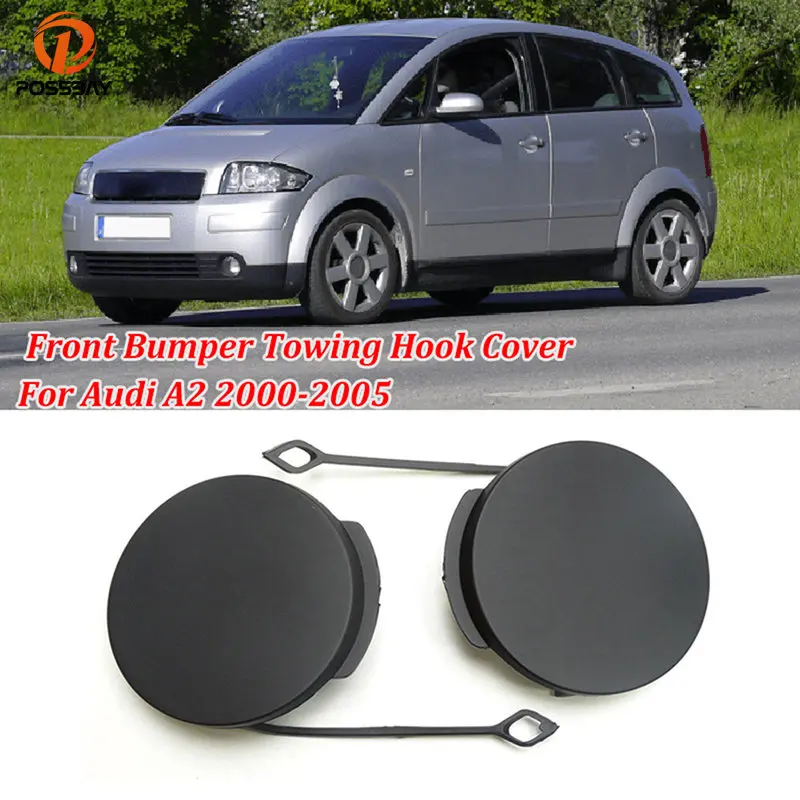 

8Z0898406 3FZ Gray Pair Front Bumper Towing Hook Hole Lid Cover For Audi A2 2000 2001 2002 2003 2004 2005