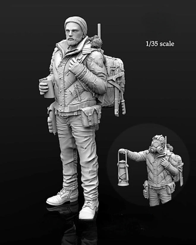 

1/35 Scale Die Cast Resin Figure Model Assembly Kit Clever Hunter Unpainted Free Shipping