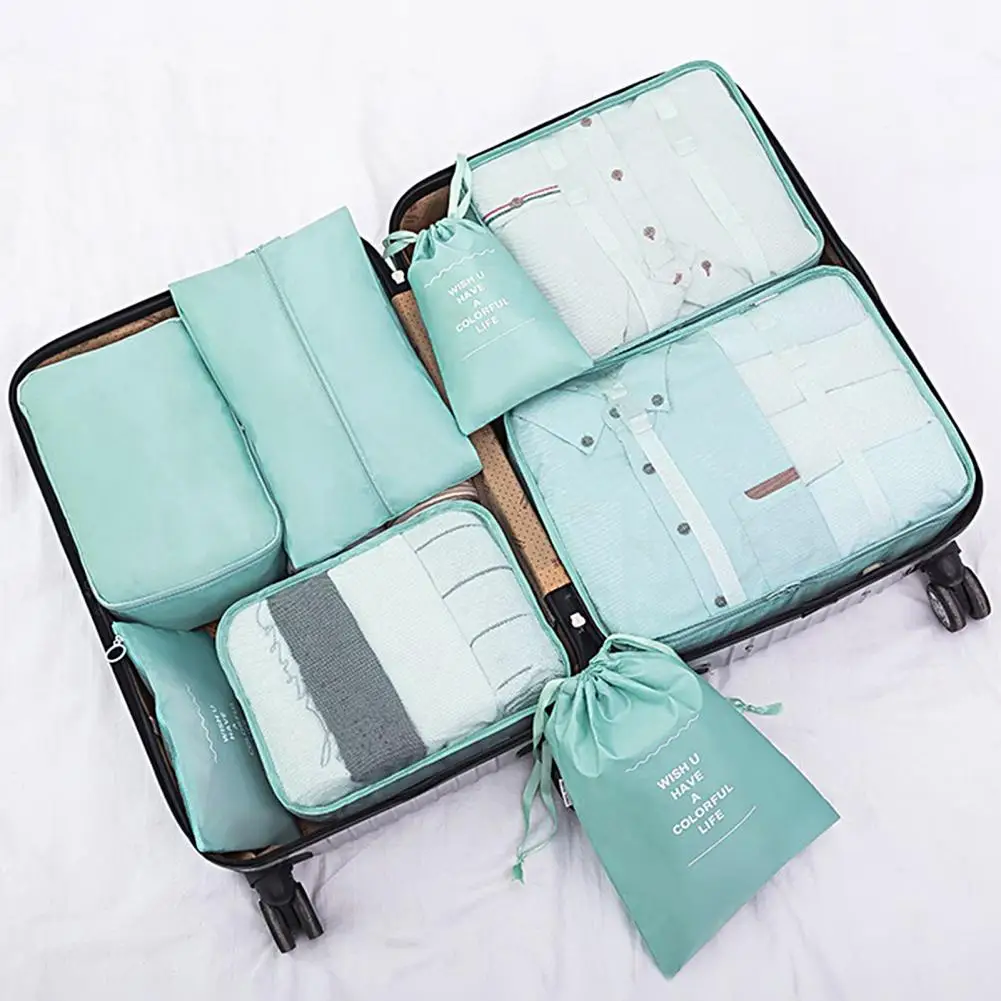 

Helpful Cosmetic Bags Good Breathability Smooth Zipper Reusable Luggage Storage Bags Storage Cosmetic
