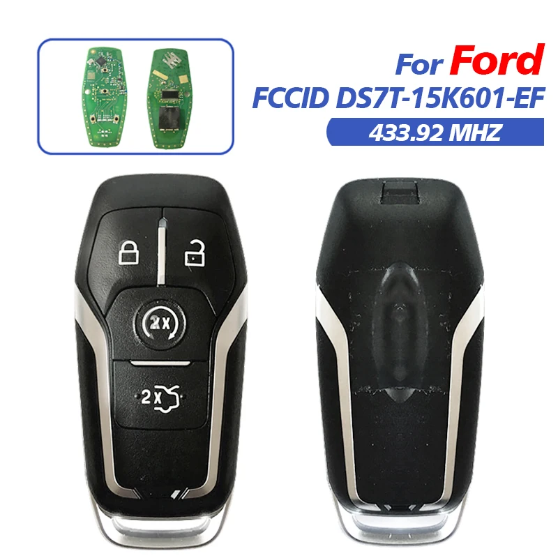 

Car Accessories 4 Button Smart Key CN018054 For Ford 2014-2017 Tallinn Mondeo Replacement Remote 433.92MHZ FCCID DS7T-15K601-EF