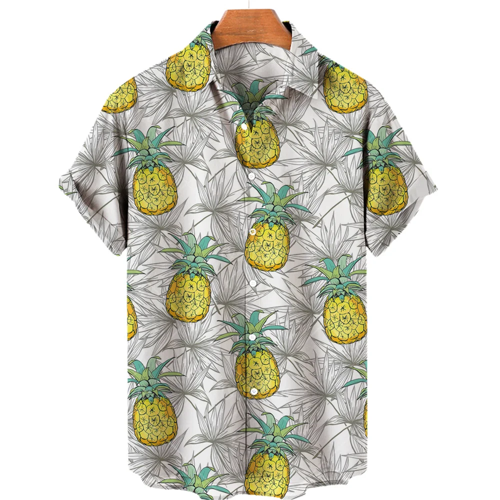 

Летняя модная мужская гавайская рубашка с 3D принтом, короткий рукав, большой размер 5xl, Гавайский Цветочный пляжный цветочный узор, новинка ...