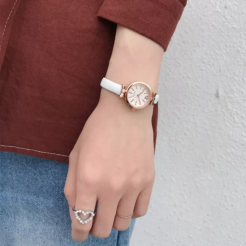 

Ladies Dress Wristwatches Small Women Fashion Watches 2021 Luxury Casual Bow-Knot Case Female Quartz Leather Clock