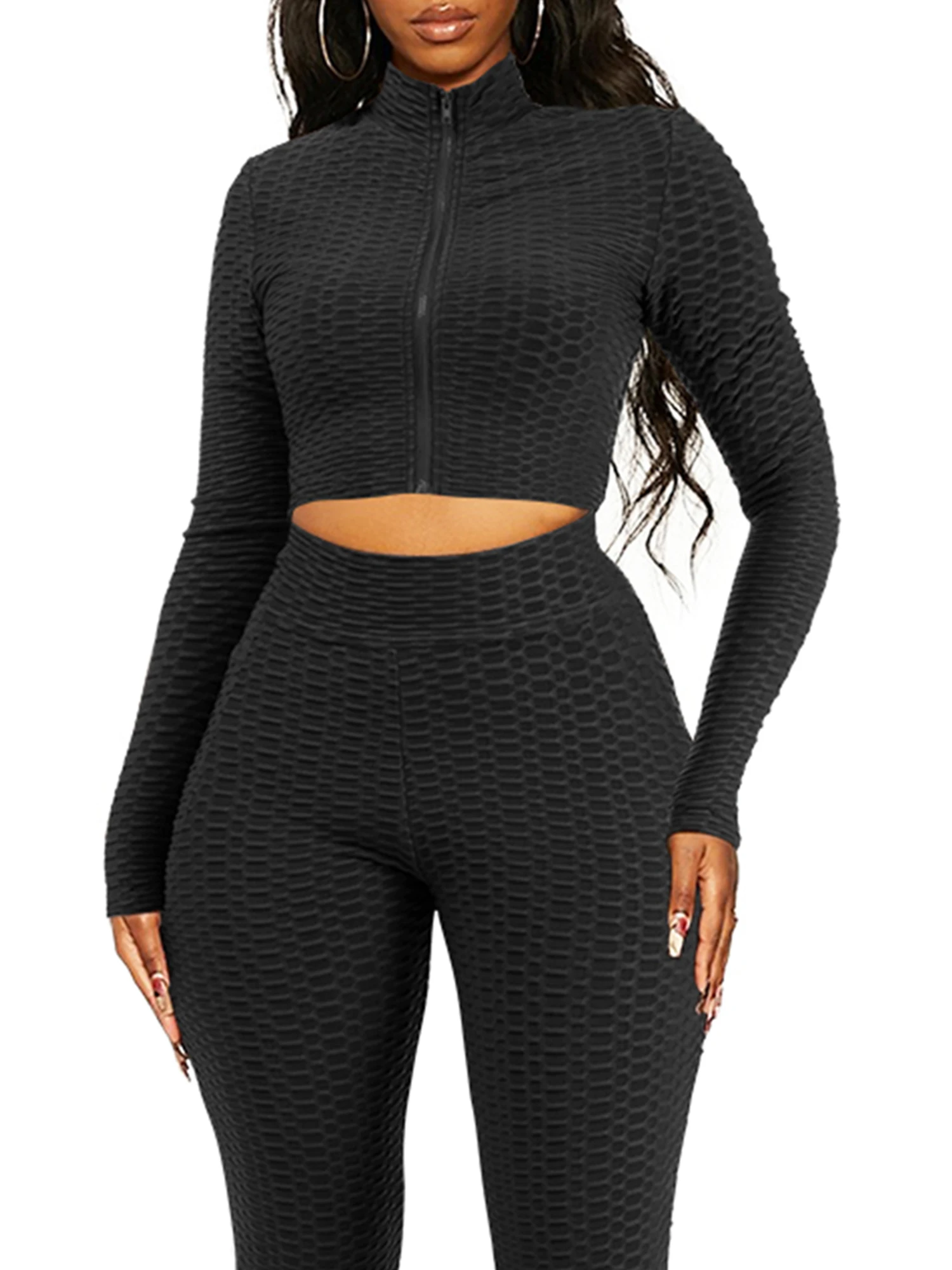 

Women Seamless Long Sleeve Yoga Sets Female Sport Gym Wear Suits Fitness Running Clothes Ladies Fashion Suit Solid Clothing 2022