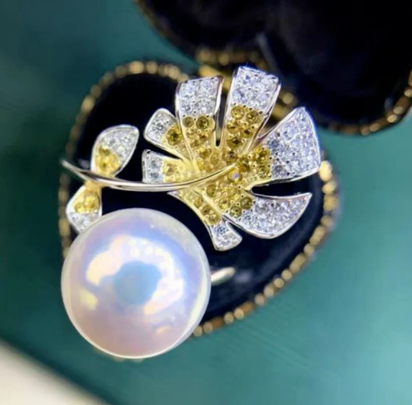 

Кольцо из серебра пробы с пресноводным жемчугом, 10-11 мм