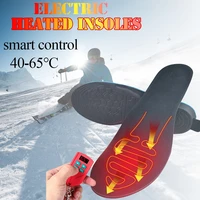 winter foot warmer electric heated insoles rechargeable thermal shoes insoles heating boots foot soles for man women ski outdoor