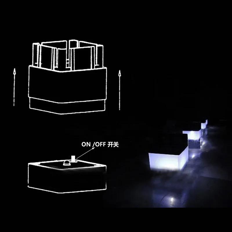 Светодиодные квадратные солнечные лампы Stigma, водонепроницаемые наружные садовые фонари, светильники для столбов входных дверей, регулируемая яркость, аварийное освещение, освещение заборов и тропинок.
