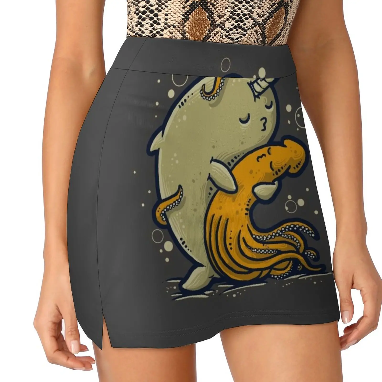 Женская юбка The Kiss Эстетические юбки Новая мода Короткие Животные Милые Море