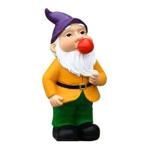 Gnomes Garden Decorations Resin Gnome Figurine Outdoor Statues Blowing Bubble Resin Sculpture Blowing Bubble Gnome Yard