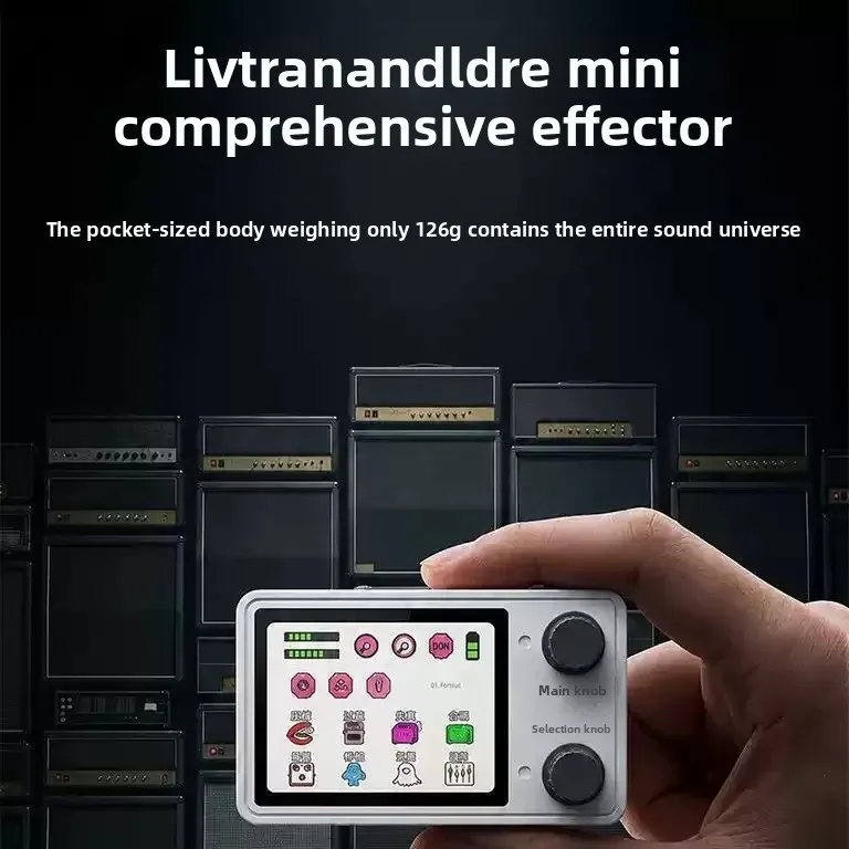 Фото Многофункциональная гитарная педаль LIVTRA NANOCOR Mini: портативный музыкальный процессор эффектов с большим 2,4-дюймовым экраном, удобный для использования №2