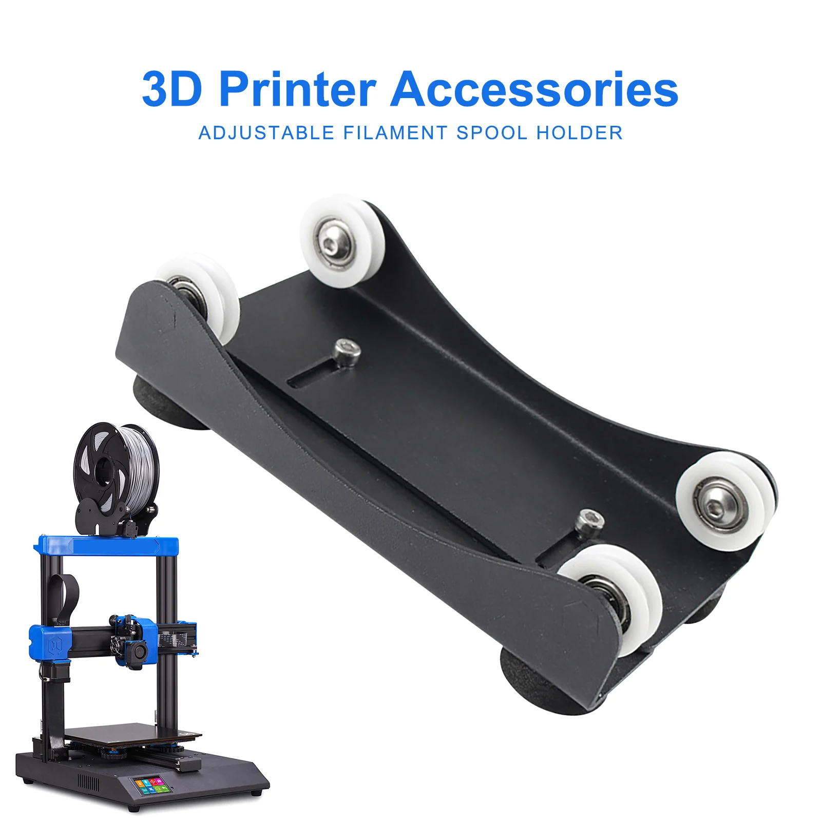 

3D Printer Accessories 33-77mm Filament Spool Holder Aluminum Adjustable Wire Rack Material Rack Board Printer Accessories