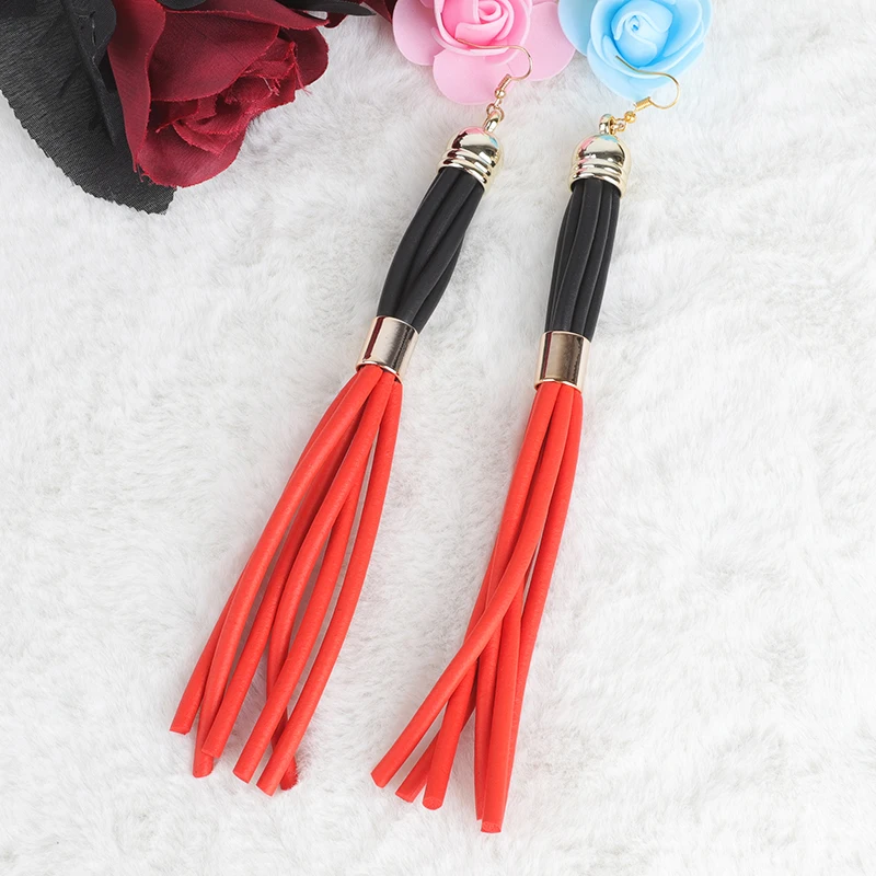 Новые резиновые серьги ручной работы в этническом стиле с кисточками