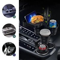 rotatable car cup holder expander multifunctional car cup extension tray phone holder adjustable auto car stand organizer