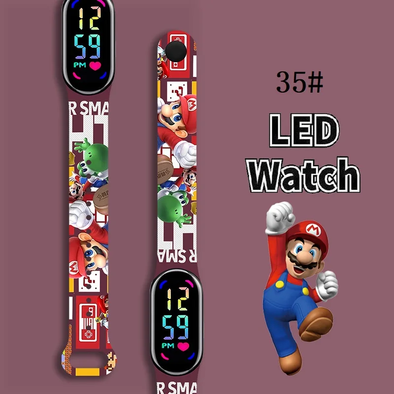 Детские часы Mario Bros фигурки Луиджи принцесса персик Йоши Боусер детский