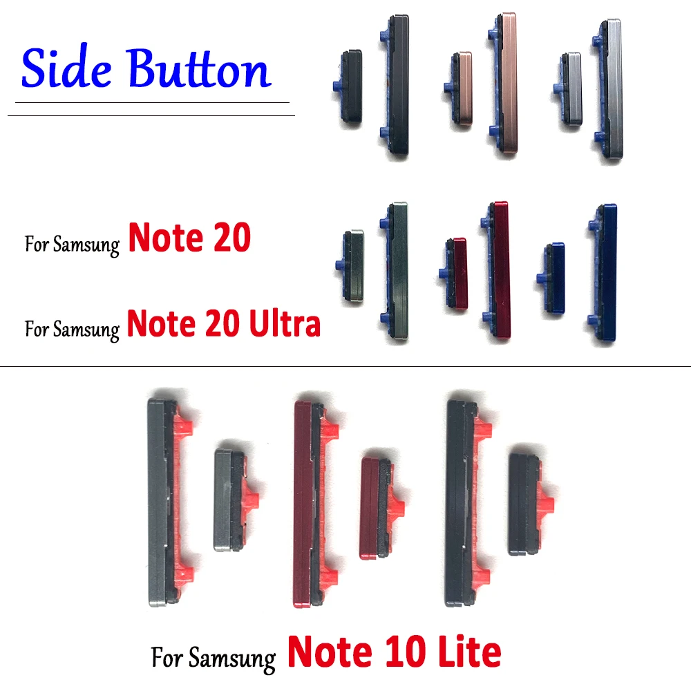Фото НОВЫЕ запасные кнопки включения и регулировки громкости для Samsung Note 10 Lite / Note 20 Ultra / S7 Plus SM T970 №1