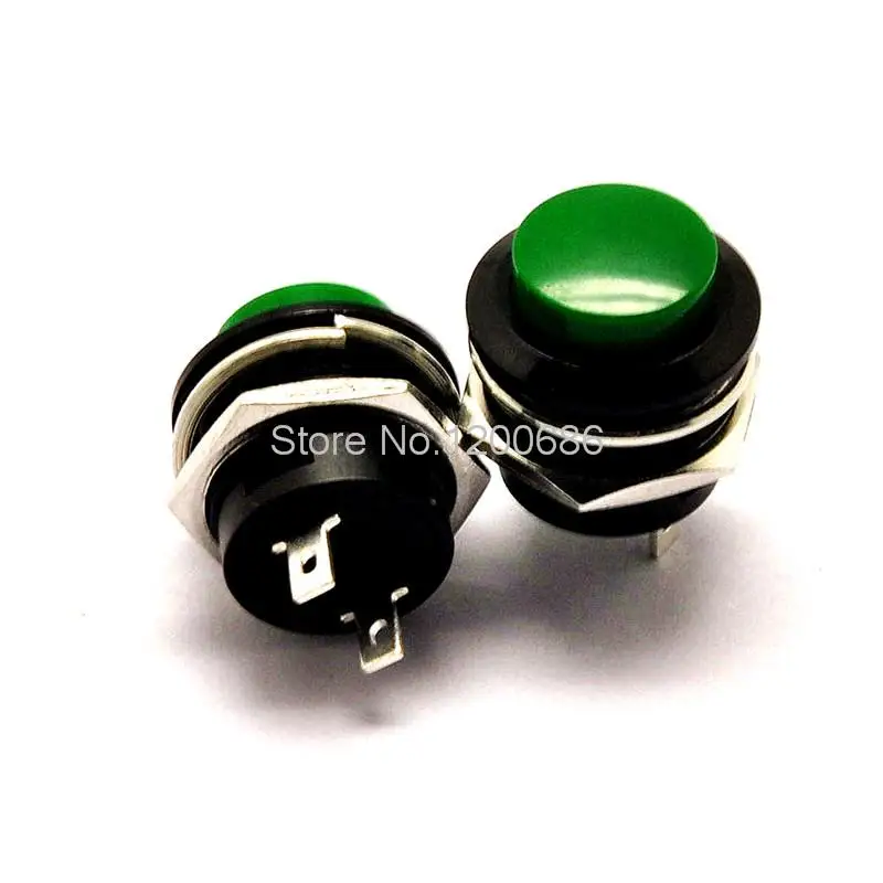 

Self-resetting button switch button Jog switch R13-507 16MM green no lock switch