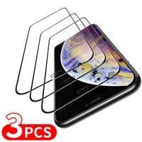 3pcs full cover tempered glass for iphone 11 12 13 pro xr x xs max screen protector on for iphone 12 pro max 7 8 6 6s plus glass