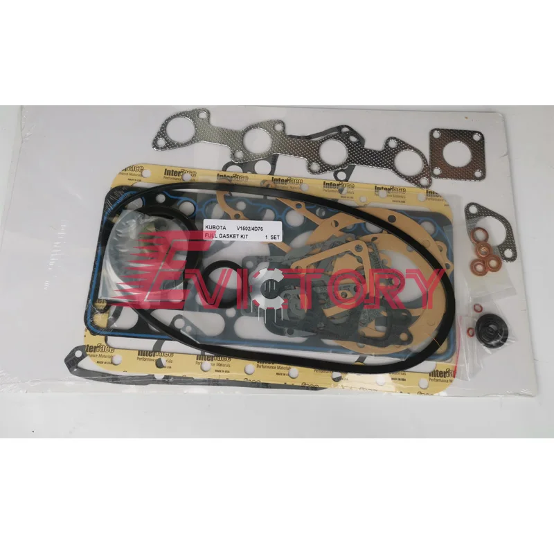 

For Kubota V1502 overhaul gasket kit + main conrod con rod bearing set