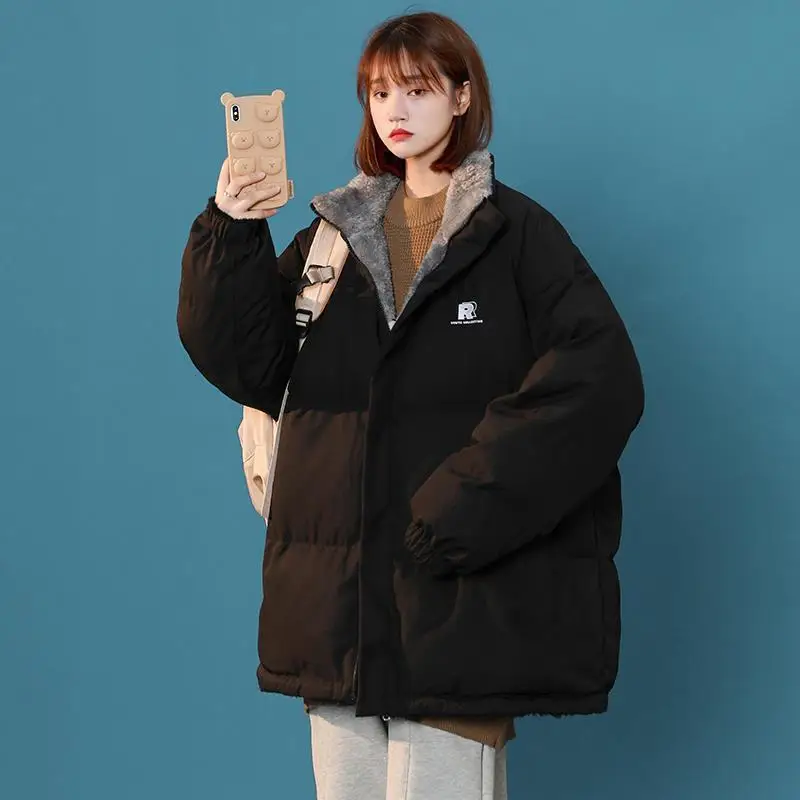Winter Women's Cold Coat Parkas Super Hot Coats Jackets Lambskin Cotton Jacket Fashion New Wear Both Sides