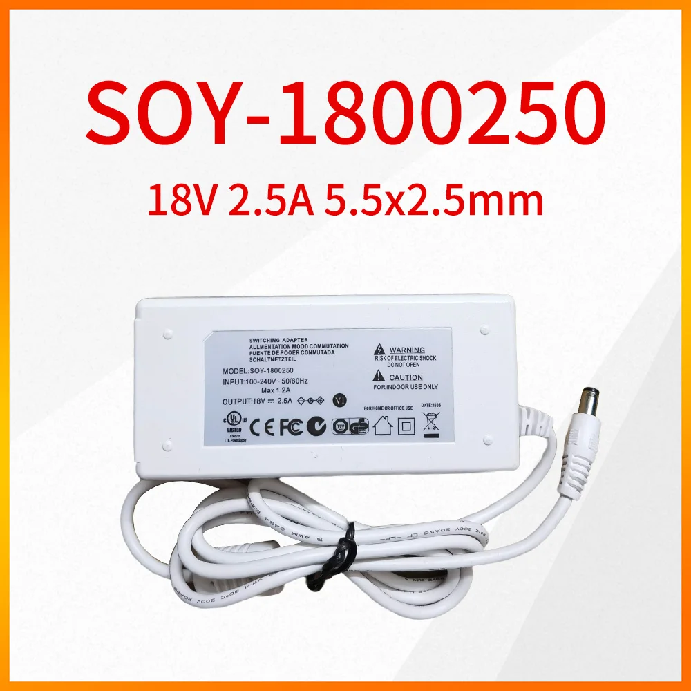SOY-1800250 18V 2.5A 5.5x2.5mm Power Adapter is Suitable For JBL OnBeat VEN UE LT Base Speaker Charger