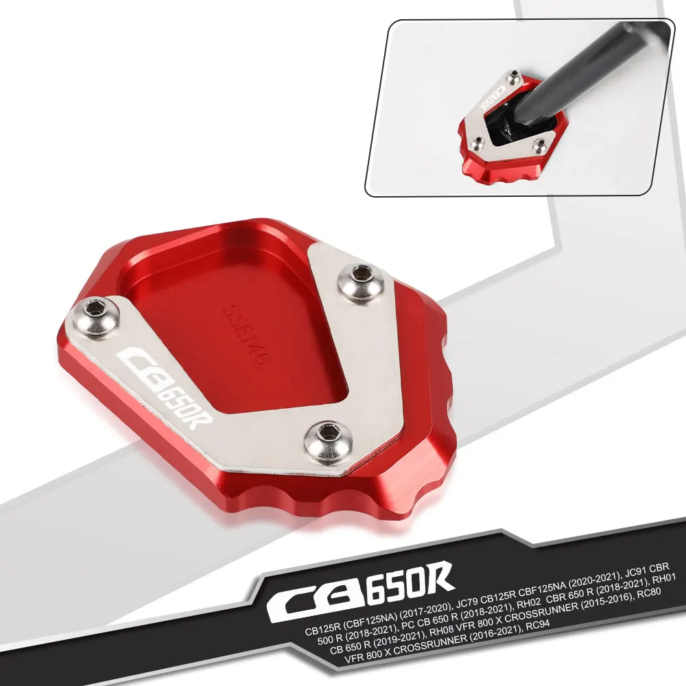 

CB650R Motorcycle Kickstand Support Foot Sidestand Plate Enlarge Extension For Honda CB 650 R CB650 650R 2018 2019 2020 2021