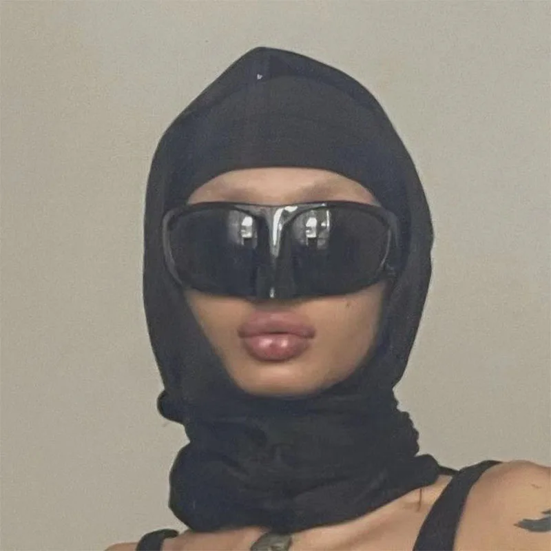 

2023 New male personality fashion style sunglasses Female trend street photo Holiday travel Gift Party Punk face mask wholesale