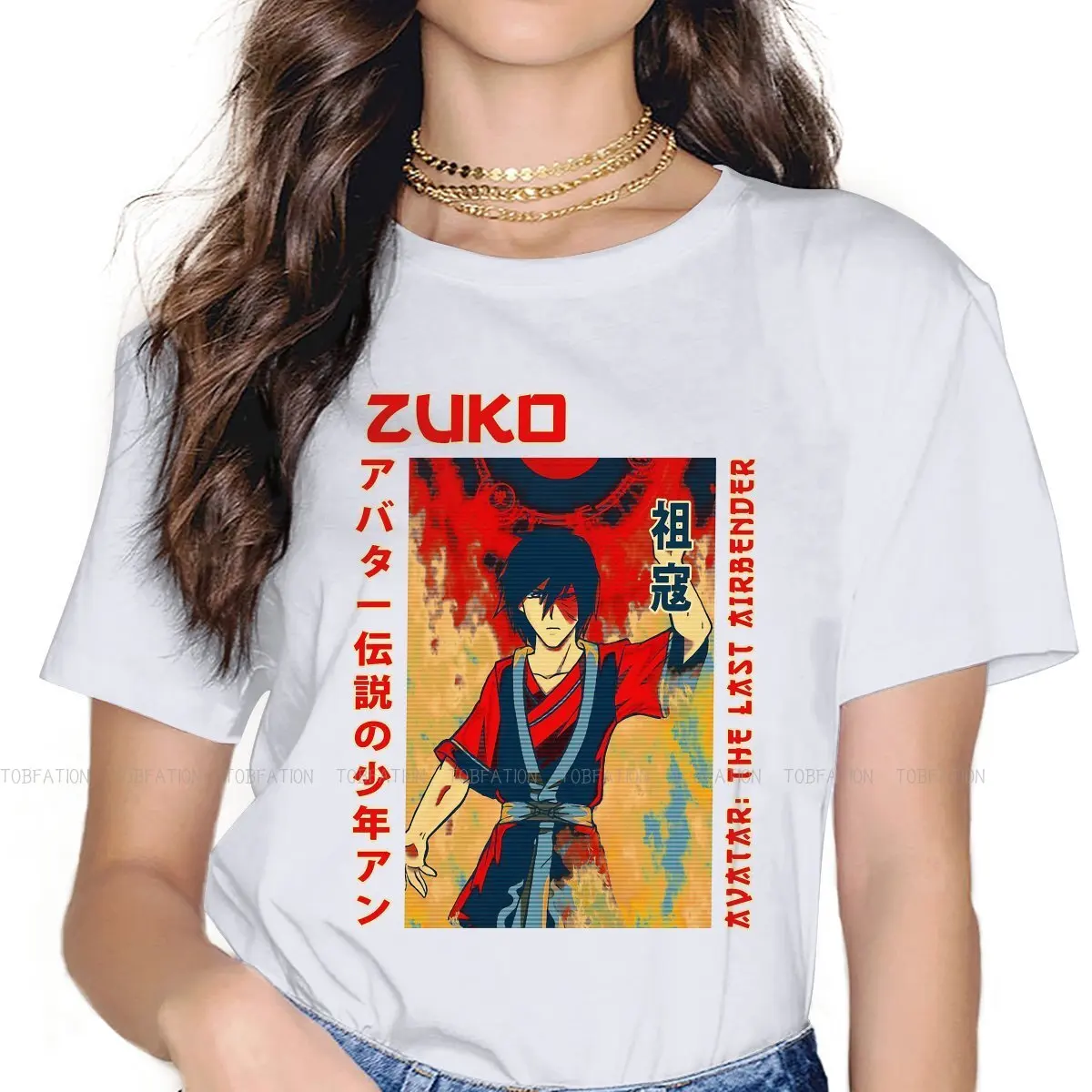 

Cool Zuko Women Clothing Avatar The Last Airbender Sokka Animated TV Graphic Female Tshirts Vintage Loose Tops Tee Kawaii Girls