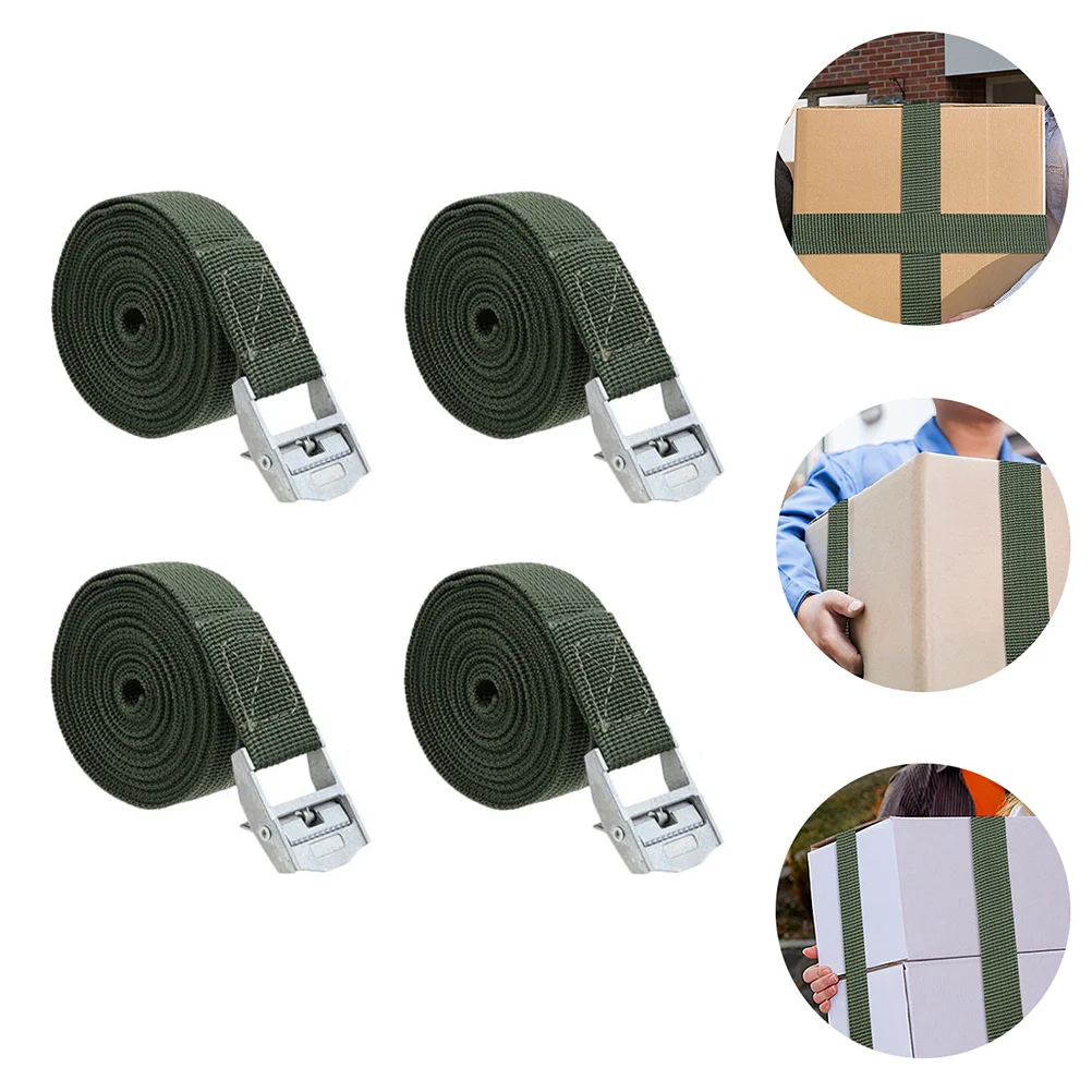 

4 Pcs Cargo Binding Belt Cargo Lashing Belt Utility Straps Buckle Car Strap Heavy Car Tie Down Straps Cargo Fixing Strap
