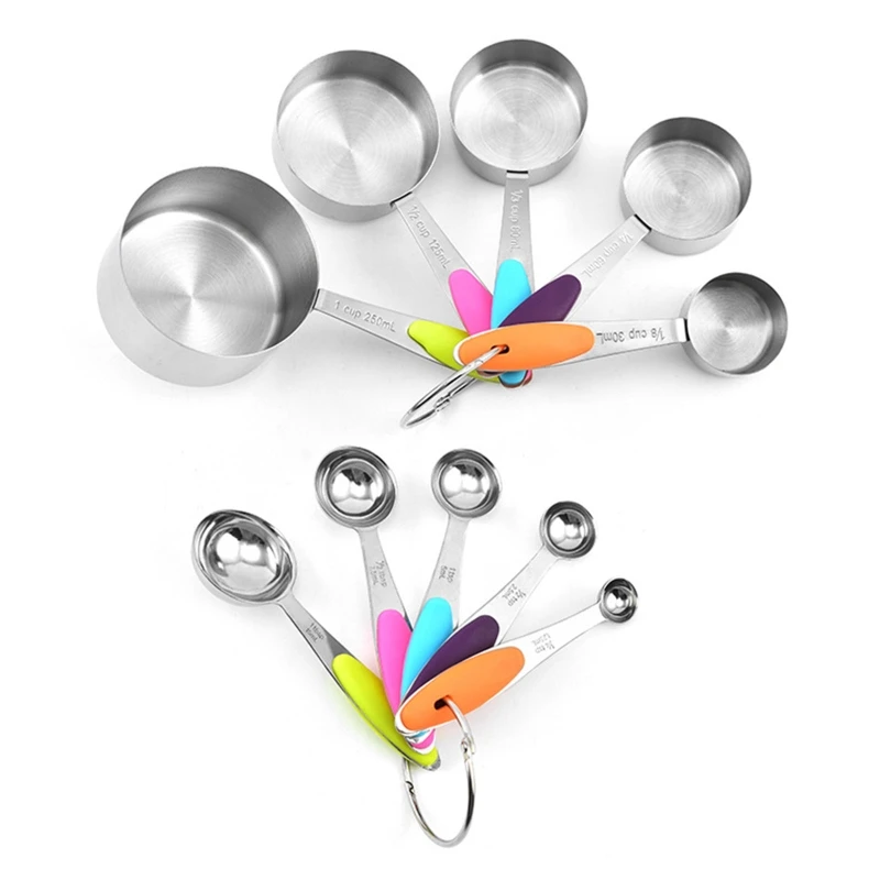 

5 Pcs Stainless Steel Measuring Spoon/Cup for Measuring Dry & Liquid Ingredients
